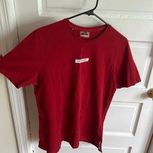 Red gymshark t shirt